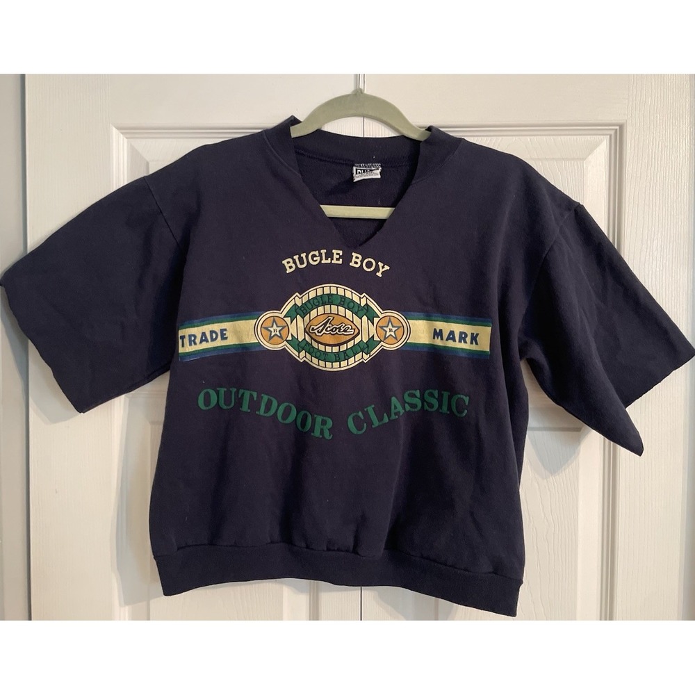 Vintage BUGLE BOY cut Off Boys Youth Sweatshirt‎ Size Large 90's Cute